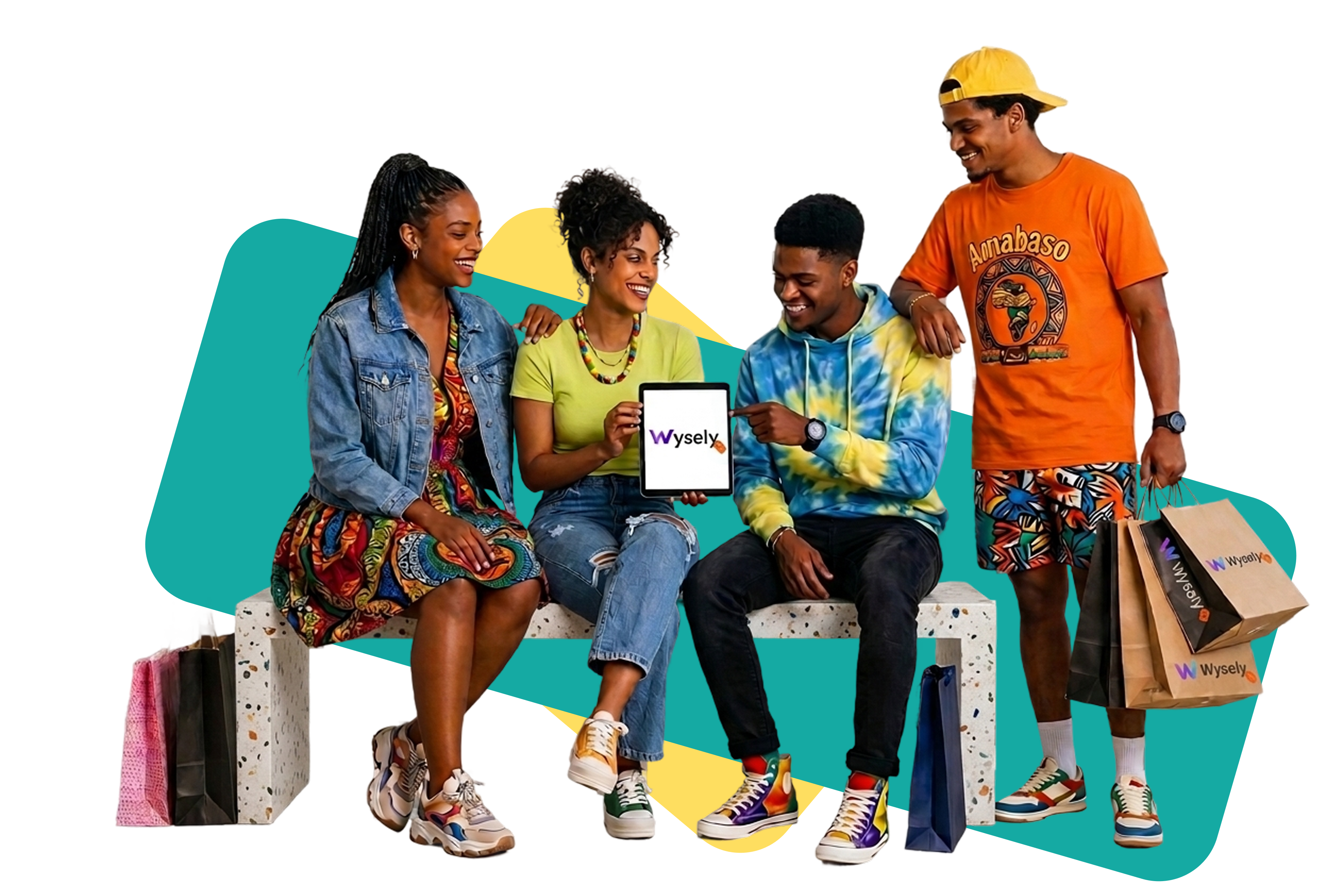 Young South Africans shopping with Wysely