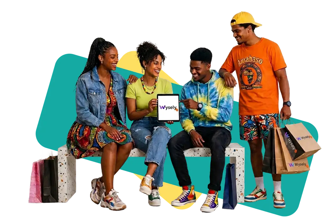 Young South Africans shopping with Wysely